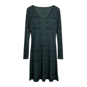 Peruvian Connection Damask Jacquard Sweater Dress Size Large